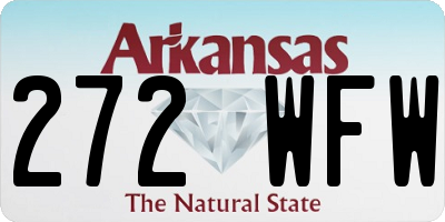 AR license plate 272WFW