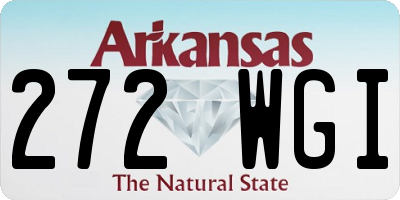 AR license plate 272WGI
