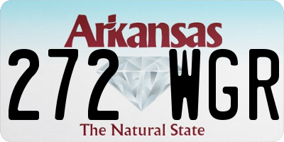 AR license plate 272WGR