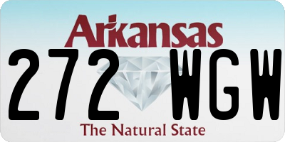 AR license plate 272WGW