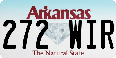 AR license plate 272WIR