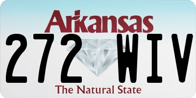 AR license plate 272WIV