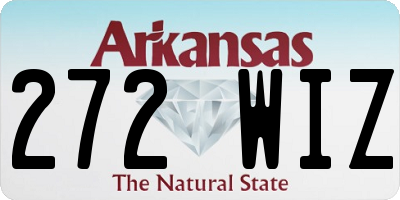 AR license plate 272WIZ