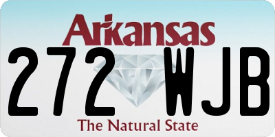 AR license plate 272WJB