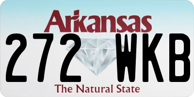 AR license plate 272WKB