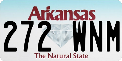 AR license plate 272WNM