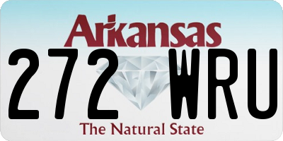 AR license plate 272WRU