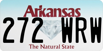 AR license plate 272WRW