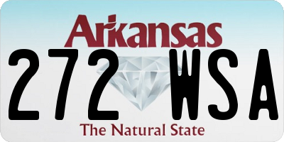AR license plate 272WSA