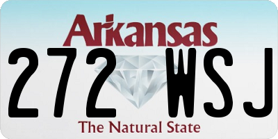 AR license plate 272WSJ