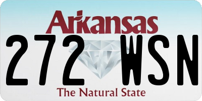 AR license plate 272WSN