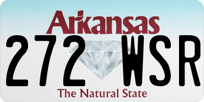 AR license plate 272WSR