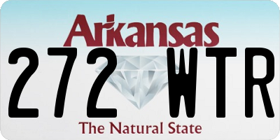 AR license plate 272WTR