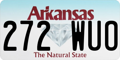 AR license plate 272WUO