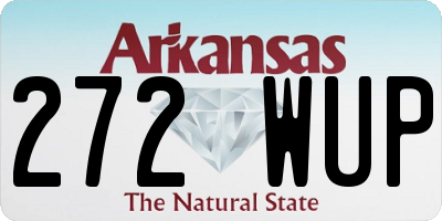 AR license plate 272WUP