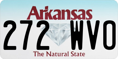 AR license plate 272WVO