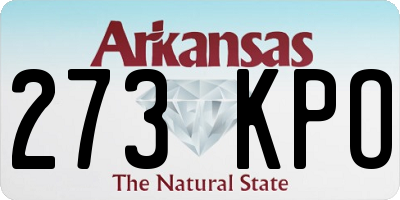 AR license plate 273KPO