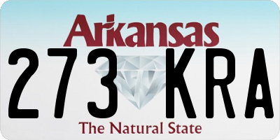 AR license plate 273KRA