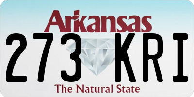 AR license plate 273KRI
