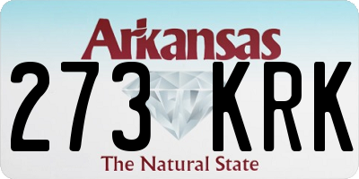 AR license plate 273KRK