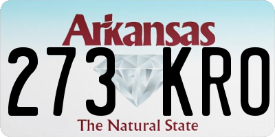 AR license plate 273KRO