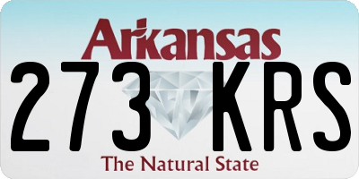 AR license plate 273KRS