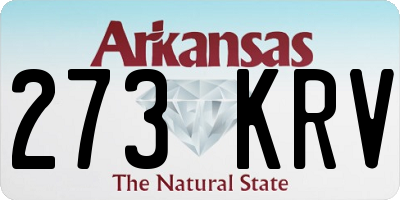 AR license plate 273KRV