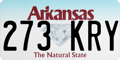 AR license plate 273KRY