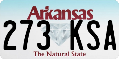 AR license plate 273KSA
