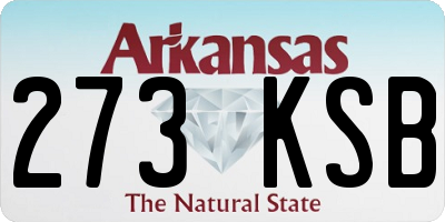 AR license plate 273KSB