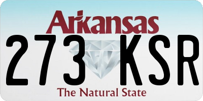 AR license plate 273KSR
