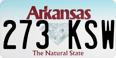 AR license plate 273KSW