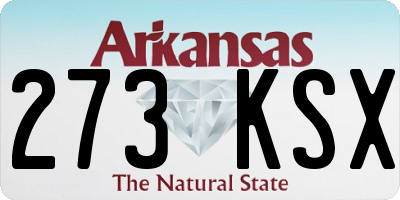 AR license plate 273KSX