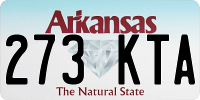 AR license plate 273KTA