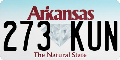 AR license plate 273KUN
