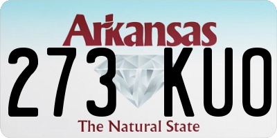 AR license plate 273KUO
