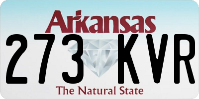 AR license plate 273KVR