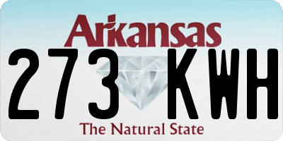 AR license plate 273KWH