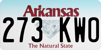 AR license plate 273KWO