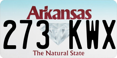 AR license plate 273KWX