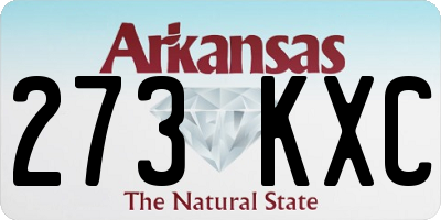 AR license plate 273KXC
