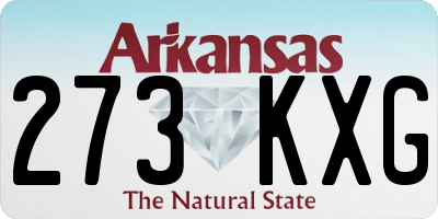 AR license plate 273KXG