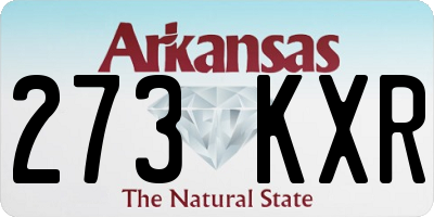 AR license plate 273KXR