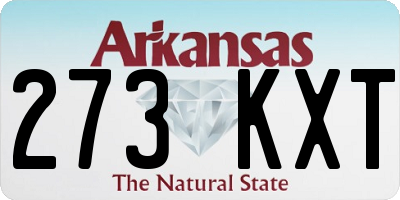 AR license plate 273KXT