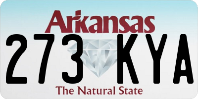 AR license plate 273KYA