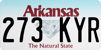 AR license plate 273KYR