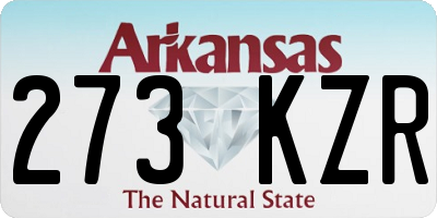 AR license plate 273KZR