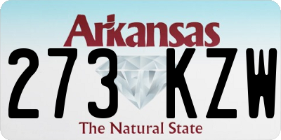 AR license plate 273KZW