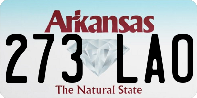 AR license plate 273LAO