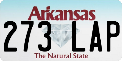 AR license plate 273LAP